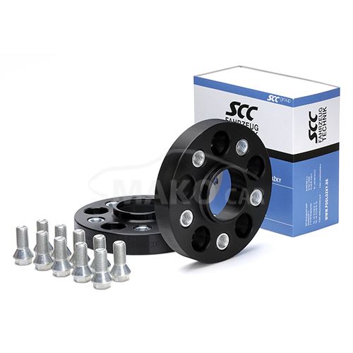 Rozšiřovací podložky 40mm 5/130-84,1 (šrouby M14x1,5)(SCC 13054BW ocel.závit) č.elox 2ks