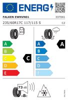 235/60R17 117/115S, Falken, EUROWINTER VAN01,TL C M+S 3PMSF C,A,B,73 -dB (1)