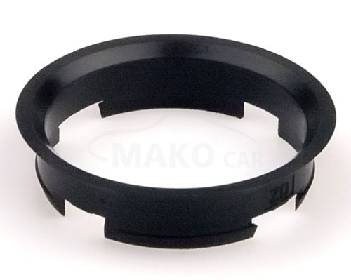 Kroužek vymezovací 63,4 / 60,1 (Z01D), plast, černá, přesah kužele 7mm (8978)