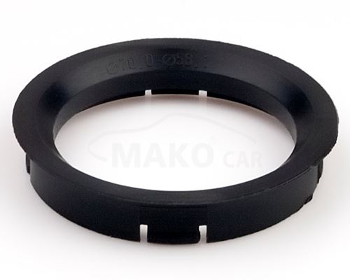 Kroužek vymezovací 70,0 / 58,1 (Z35), plast, černá, přesah kužele 5mm (9106)