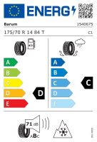 175/70R14 84T, Barum, QUARTARIS 5,TL M+S 3PMSF D,C,B,71 -dB (1)