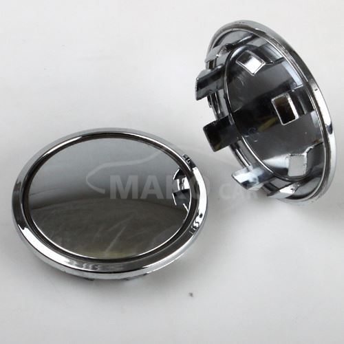 Krytka průměr 58/69mm(vnitřní,vnější)(CS69-AUDI-CR) Audi chrom bez loga na originální kola (7719)