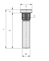 Kolový svorník M12x1,25x52 tisícihran průměr 14,3mm (CRP143B52)(PR20/P) celková délka 57mm (8665)