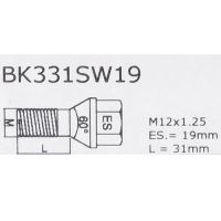 Pojistné šrouby M12x1,25x31 SICUKOSMOS BK331SW19 kužel, klíč 19 (2)