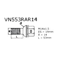 Pojistné šrouby M14x1,5x53 SICUSTAR VN553RAR14 STARLOCK PP24/E kulová R14 pohybl. klíč 19 (7075)