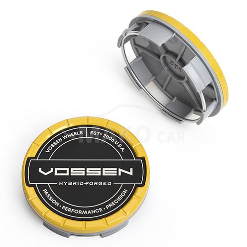 krytka průměr 59/64mm (vnitřní,vnější) Vossen Billet sport, černá žlutý okraj, úchyt 5mm