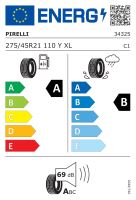 275/45R21 110Y, Pirelli, SCORPION ZERO ALL SEASON,TL XL M+S NCS FP,Land Rover A,B,A,69 -dB (1)