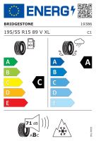 195/55R15 89V, Bridgestone, WEATHER CONTROL A005 EVO,TL XL M+S 3PMSF C,A,B,71 -dB (1)