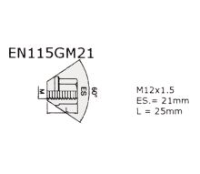 Pojistné matice M12x1,5 SICUSTAR EN115GM21 kužel, otevřená, klíč 21 (3850)