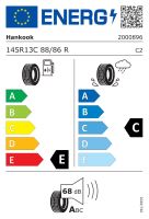 145/80R13 88/86R, Hankook, RA08 RADIAL,TL C E,C,A,68 -dB (1)