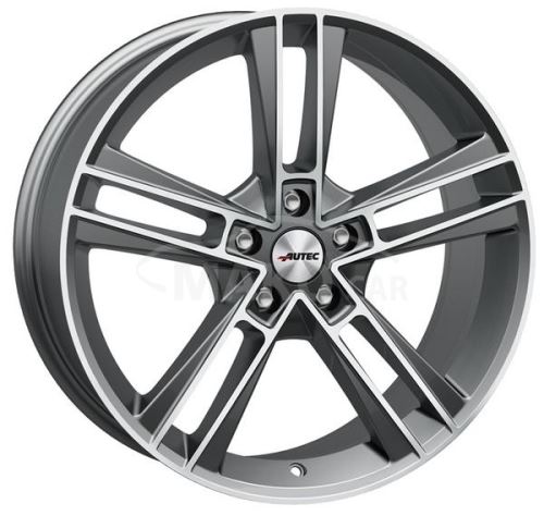 8,5x20 5/115 ET41 Autec Rias, titan mat, leštěná čelní plocha, kužel, průměr 70,2 (730kg) (3)