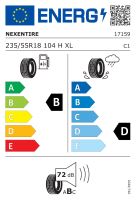 235/55R18 104H, Nexen, ROADIAN CTX,TL XL M+S,OE Hyundai B,D,B,72 -dB (1)
