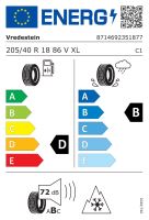 205/40R18 86V, Vredestein, WINTRAC PRO,TL XL M+S 3PMSF FSL D,B,B,72 -dB (1)