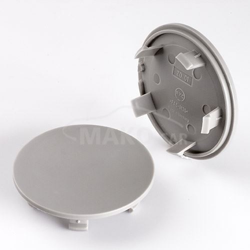 Krytka průměr 60/76mm(vnitřní,vnější) ZD01- PORSCHE plast bez loga šedá, úchyt 7mm