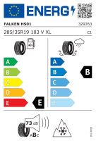 285/35R19 103V, Falken, EUROWINTER HS01,TL XL M+S 3PMSF MFS E,B,B,73 -dB (1)