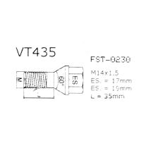 Pojistné šrouby M14x1,5x35 SICUTUNE VT435 kužel, klíč 17/19 (3)