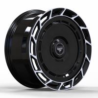 10,0x21 5/112 ET38 M-FORGE F-01; glossy black diamond lip, kužel, průměr 66,5 (950kg)