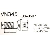 Pojistné šrouby M12x1,25x45 SICUSTAR VN345 (STARLOCK SH4/E) kužel, klíč 17 (5447)