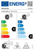 235/45R17 97H, Michelin, X ICE SNOW,TL XL M+S 3PMSF C,E,A,69 -dB (1)