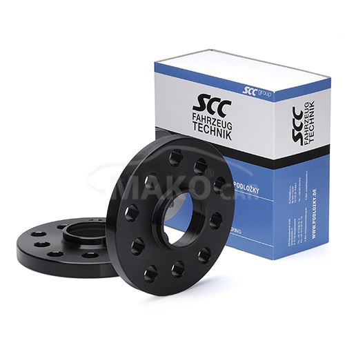 Rozšiřovací podložky 10mm 5/100*5/112-57,1 (SCC 12118W černé elox)(A=15mm B=6mm) 2ks (2)