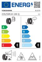 235/55R18 100Q, Yokohama, ICE GUARD G075,TL M+S 3PMSF E,E,B,72 -dB (1)