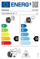235/50R18 97T, Hankook, RW10 WINTER ICEPT SUV,TL M+S 3PMSF FR D,D,B,72 -dB (1)