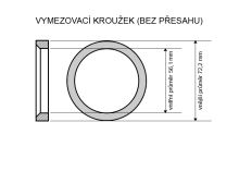Kroužek vymezovací 72,2 / 56,1 (MO722561), hliník, bez osazení