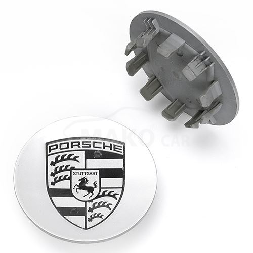 Krytka průměr 60/76mm(vnitřní,vnější) original Porsche, stříbrná, úchyt 7,5mm (1)