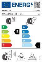 285/45R20 112H, Michelin, X ICE SNOW SUV,TL XL M+S 3PMSF B,E,A,71 -dB (1)