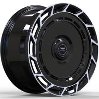 9,0x21 5/112 ET30 M-FORGE F-01; glossy black diamond lip, kužel, průměr 66,5 (950kg)