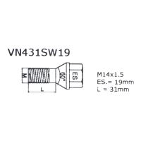 Pojistné šrouby M14x1,5x31 SICUSTAR VN431SW19 kužel, klíč 19 (2)