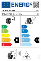 245/70R16 111T, Falken, WILD PEAK A/T AT3WA,TL XL M+S 3PMSF D,D,B,71 -dB (1)