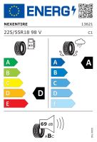 225/55R18 98V, Nexen, N'FERA RU1,TL RPB D,A,B,69 -dB (1)