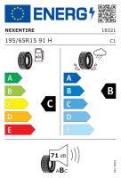 195/65R15 91H, Nexen, N'BLUE HD PLUS,TL C,B,B,71 -dB (1)