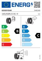 165/65R15 81H, Goodyear, EFFICIENTGRIP PERFORMANCE,TL,OE Renault B,C,B,68 -dB (1)