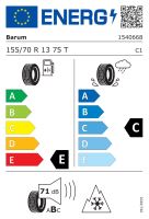 155/70R13 75T, Barum, QUARTARIS 5,TL M+S 3PMSF E,C,B,71 -dB (1)