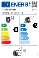 205/75R16 113/111R, Falken, LINAM VAN01A,TL C 6PR,OE VW B,A,A,69 -dB (1)
