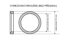 Kroužek vymezovací 75,0 / 66,6 (AN75666), hliník, bez osazení