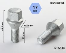 Kolový šroub M12x1,25x22 kužel, klíč 17 (C17B22-IBS13230425) výška 48,5 mm