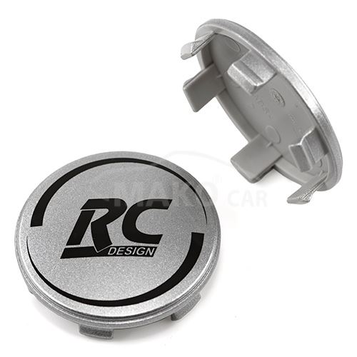 krytka průměr 56/60mm(vnitřní,vnější) plast, RC design, stříbrná (Z06M, Z06L) úchyt 3,5mm