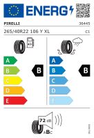 265/40R22 106Y, Pirelli, SCORPION ZERO ALL SEASON,TL XL M+S NCS FP,Jaguar, Land Rover B,B,B,72 -dB (1)