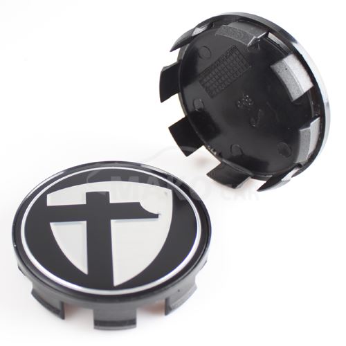krytka průměr 69/75mm(vnitřní,vnější) Tomason (K-008) černé logo, plast černá, úchyt 7,5mm
